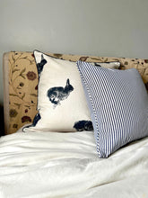 Load image into Gallery viewer, The Standard Pillow - Perennials Navy Stripe