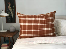 Load image into Gallery viewer, The Reading Pillow - Vintage Moroccan Plaid in Brown