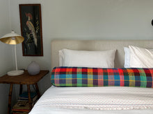 Load image into Gallery viewer, The Bolster Pillow - Vintage Plaid Red/Yellow