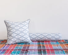 Load image into Gallery viewer, The Bolster Pillow - custom Lake August Tula on White Linen