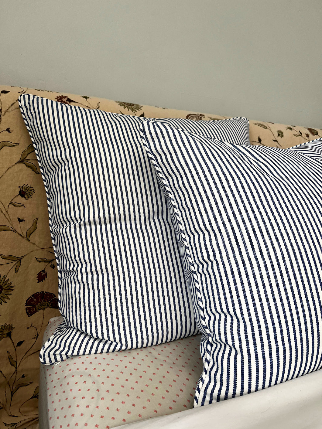 The Standard Pillow - Perennials Navy Stripe