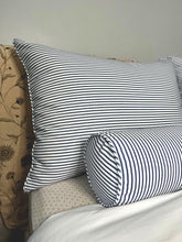 Load image into Gallery viewer, The Bolster Pillow - Perennials Navy  Stripe