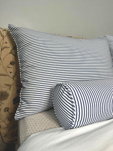The Bolster Pillow - Perennials Navy  Stripe