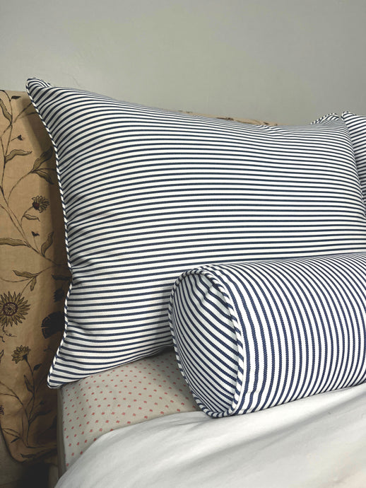 The Reading Pillow - Perennials Navy Stripe