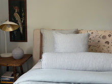 Load image into Gallery viewer, The Standard Pillow - Classic Blue and Grey Stripe