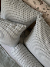 Load image into Gallery viewer, The Bolster Pillow - Classic Blue and Grey Stripe