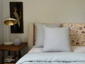 The Standard Pillow - Classic Blue and Grey Stripe
