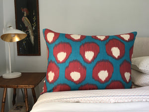 The Reading Pillow - custom Peter Dunham Textile Bukhara