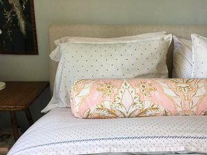 The Bolster Pillow - custom Alice Sergeant Textiles Dabke in Pink
