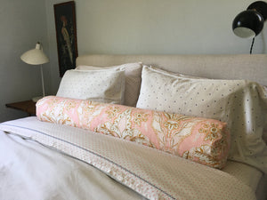 The Bolster Pillow - custom Alice Sergeant Textiles Dabke in Pink