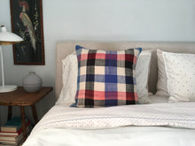 Load image into Gallery viewer, The Standard Pillow - Vintage Moroccan Plaid in Blue