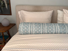 Load image into Gallery viewer, The Bolster Pillow - custom Lisa Fine Textiles Malabar on White Linen