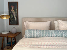 Load image into Gallery viewer, The Bolster Pillow - custom Lisa Fine Textiles Malabar on White Linen