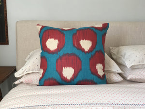 The Standard Pillow - Peter Dunham Bukhara Peacock/Raspberry